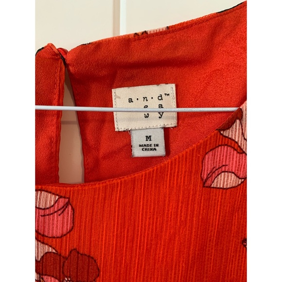 A New Day Women’s Short Sleeved Floral Dress with Bow size M - Picture 2 of 3